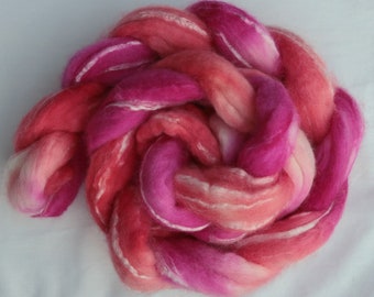 SALE - Chawton poppies hand dyed merino/bamboo fibre approx 100g