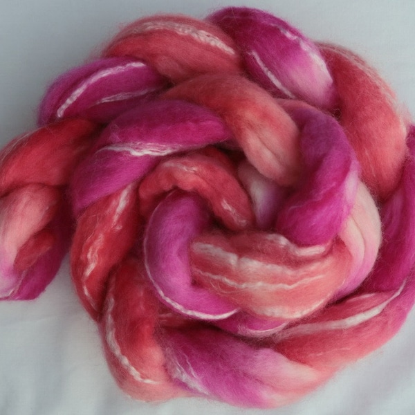 SALE - Chawton poppies hand dyed merino/bamboo fibre approx 100g