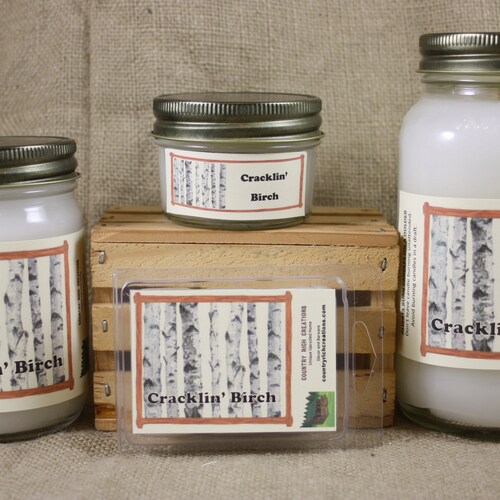 Cracklin' Birch Candle and Wax Melts Nature Scented Etsy