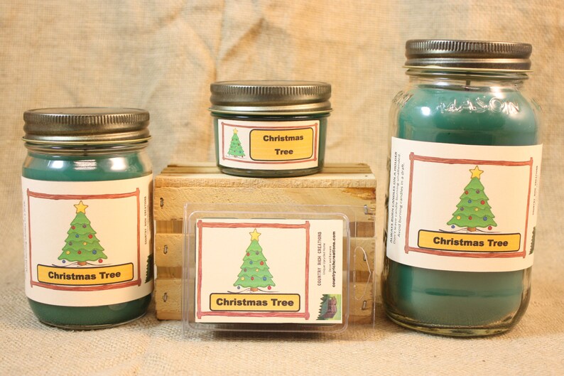 Christmas Tree Candle and Wax Melts Holiday Scent Candle Etsy