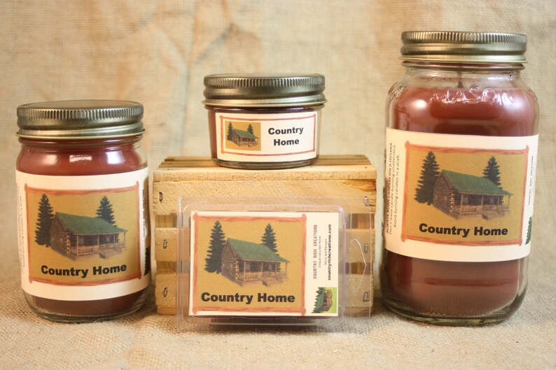 Country Home Scented Candle Country Home Scented Wax Tarts Etsy