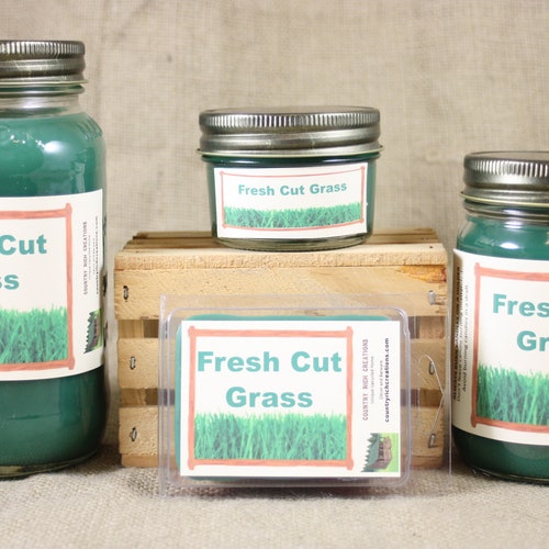 Fresh Cut Grass Scented Candles and Wax Melts Male Fragrance Etsy