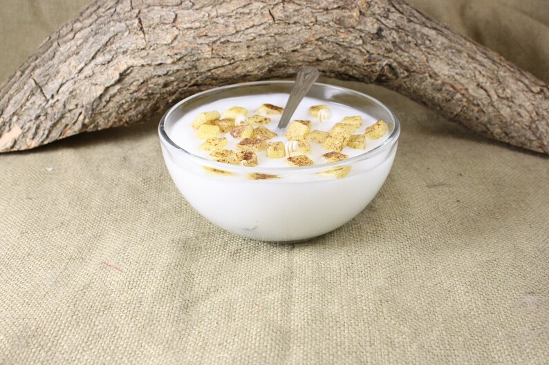 Cinnamon Crunch Cereal Bowl Candle Scented in Cinnamon Toast Etsy