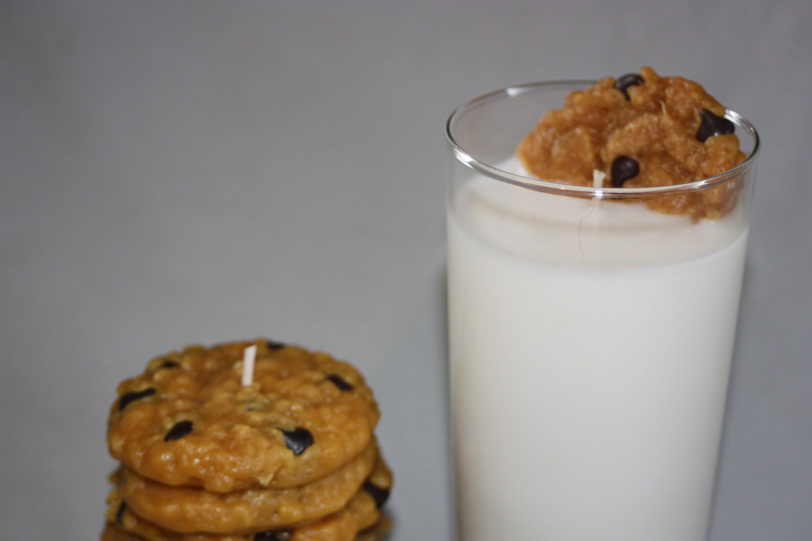 Cookies and Milk Candles Chocolate Chip Cookie Candle Set Etsy