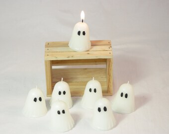 Votive Ghost Candle, Halloween Ghost Decoration, Cute Votive Candles For Fall Decor, You Choose your Scent, Halloween Candle, Fall Candle