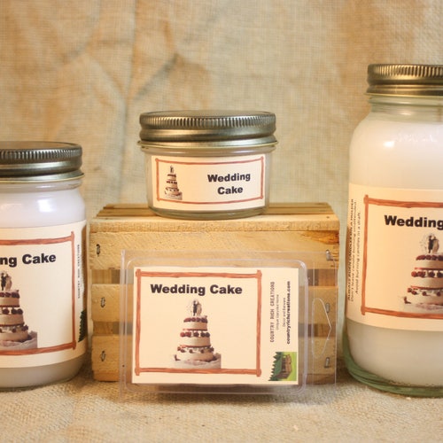 Wedding Cake Scent Candles and Wax Melts Bakery Scent Candle Etsy