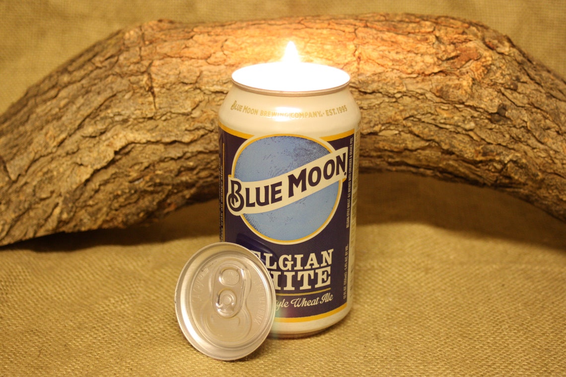 Beer Can Candle You Choose the Scent of this Upcycled Blue image 1