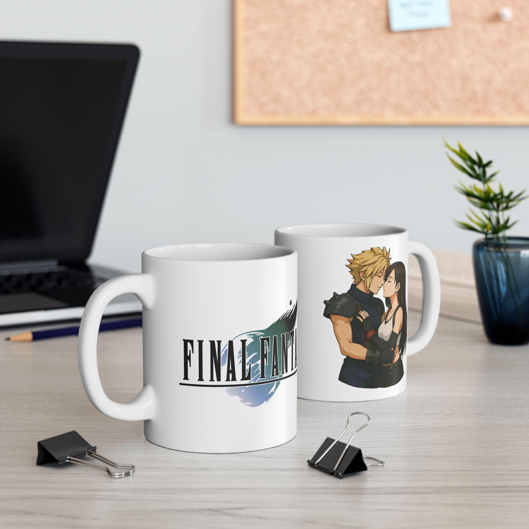 Final Fantasy VII 7 Cloud and Tifa Romantic Anime Ceramic Mug