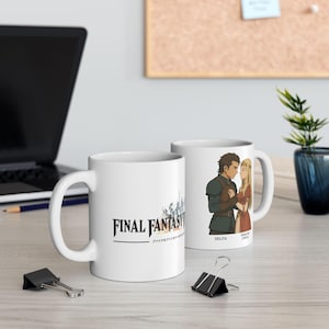 Final Fantasy Tactics Delita & Princess Ovelia Ceramic Mug, Gamer Gift, Fantasy Mug | FFXIV | FF14
