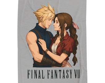 Final Fantasy VII Cloud Strife Blanket, Fleece Throw, Home Decor 
