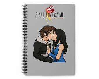 Final Fantasy VIII Squall & Rinoa Spiral Notebook - Perfect for Fans, Gifts, Journaling, School, or Cosplay, Ruled Pages for Writing