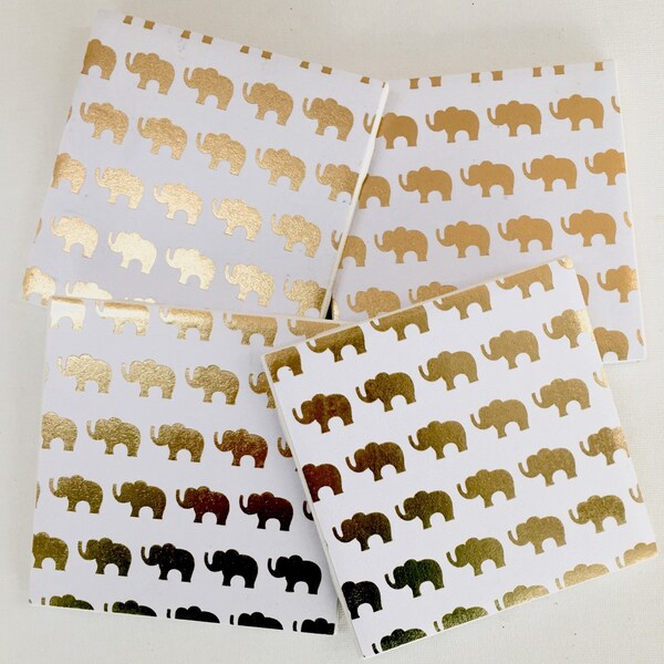 Elefant Coaster Set 4, Blattgold-Untersetzer, Bierdeckel der keramischen Fliese, quadratische Bierdeckel, handgemachte Untersetzer
