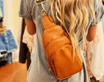 Bolso bandolera Mylah ORIGINAL DESIGN con monograma personalizado bordado, bolso boutique de moda, bandolera de piel vegana, bolso de lujo