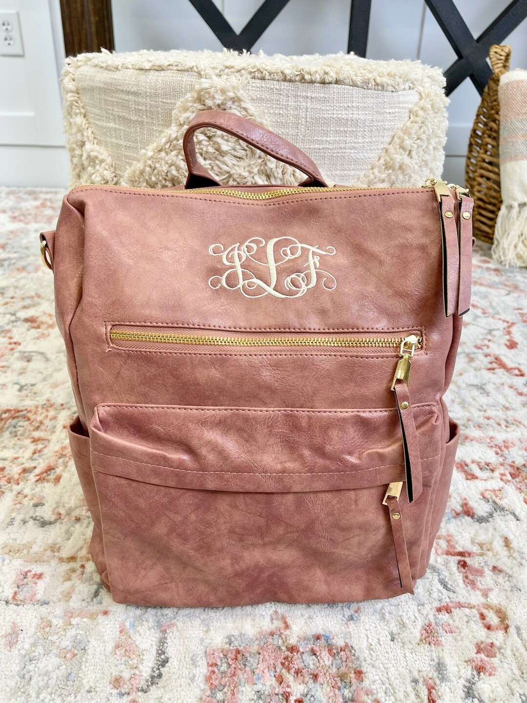 MELEA Convertible Bag, Backpack Handbag, Vegan Leather  display picture 1