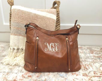 TATUM Handbag, Vegan Leather, Trendy Handbag, Boutique Bag Purse, Personalized Monogram, Embroidery Bag, Unique Handbag, Lux Handbag Fashion