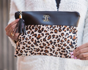 leopard print toiletry bag