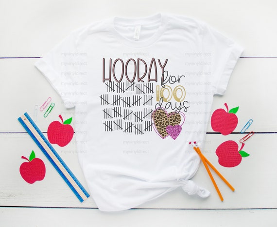 100 Days School Design • Teacher, Student Cut File (PNG, Digital Download)