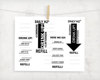 Water Tracker SVG • Daily H2O Designs (Digital Download)
