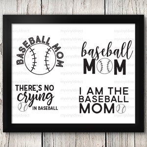 Pliki cyfrowe Baseball Mom • 4 projekty • Wektor • Plik do cięcia • svg • eps • ai • Natychmiastowe pobieranie • Zrób to sam