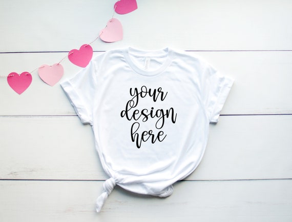 Style 3 Valentine Bella Canvas 3001 Unisex Mock Up Short Etsy