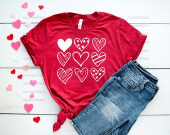 DISEÑADOR ORIGINAL Valentines Nine Hearts • Archivo de corte digital de San Valentín • Diseño vectorial • Archivo de corte • svg eps ai png • Descarga instantánea