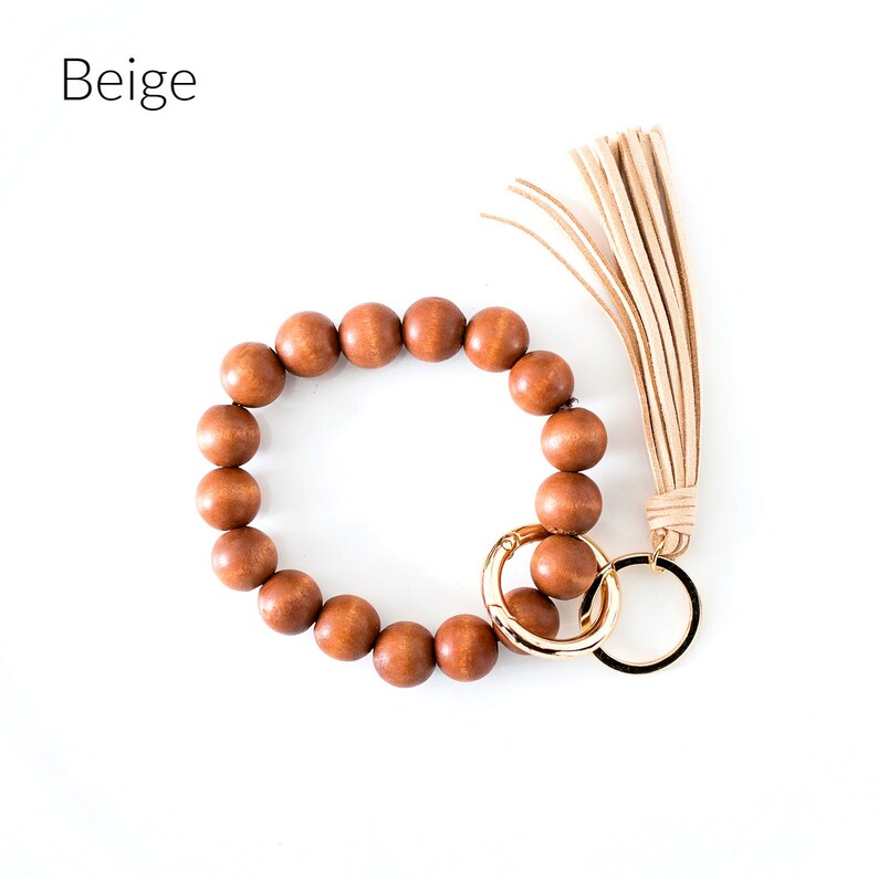 Wooden Key Ring Bracelet FREE SHIPPING Megasale Tassel Etsy