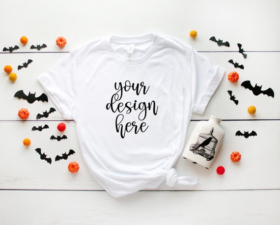 H7 Halloween Bundle Bella Canvas 3001 Unisex White Mock Up Etsy