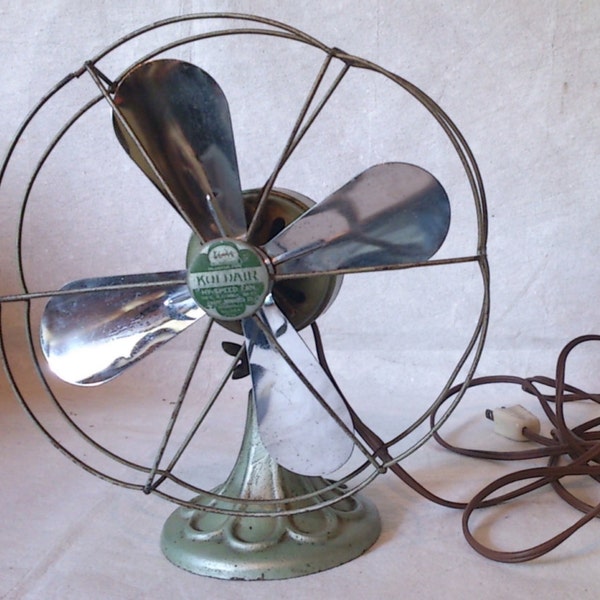 Green Art Deco K&M Koldair Fan