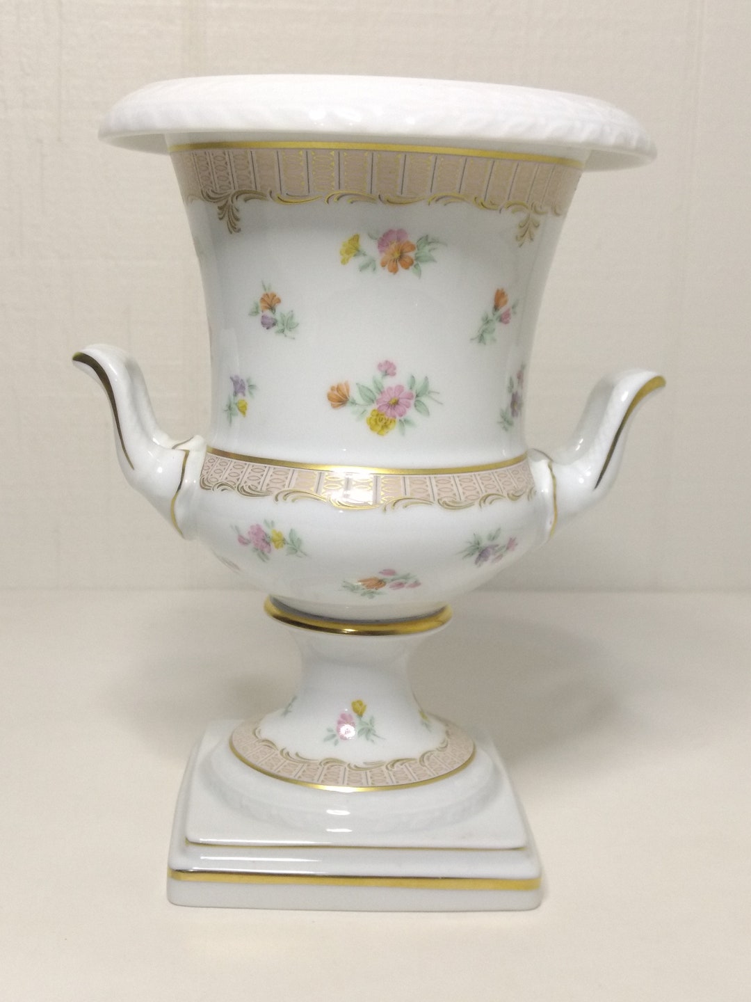 Kaiser Rheinsberg K Nossek Signed Flower Pattern Urn Vase Etsy