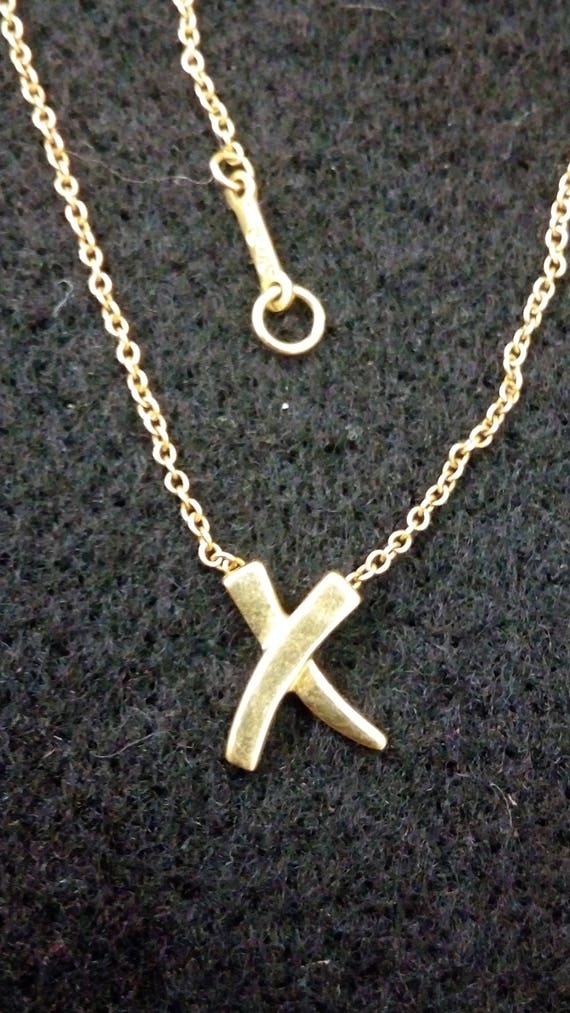 Tiffany & Co. 18 KT Paloma Picasso Small "X" Neckl