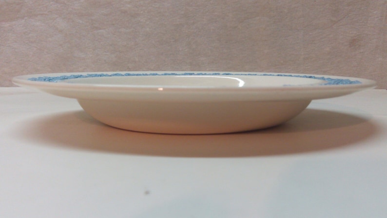 Wedgwood Queensware Blue Relief on White Rimmed Bowl