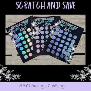 Scratch and Save Saving Scratch off Challenge Savings Challenge