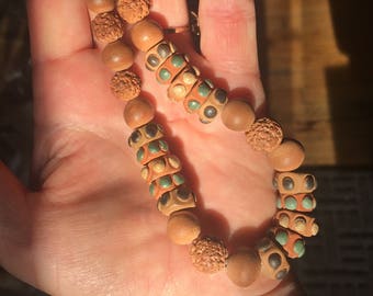 Vintage Russian Handcrafted Clay Beads 18” Length