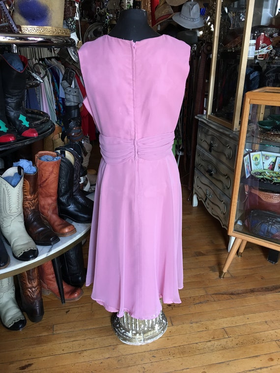 Vintage Pink Dress Beaded and Sequined Dress - image 6