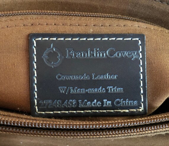 Vintage Brown Suede FRANKLIN COVEY Briefcase Travel Bag -  Israel