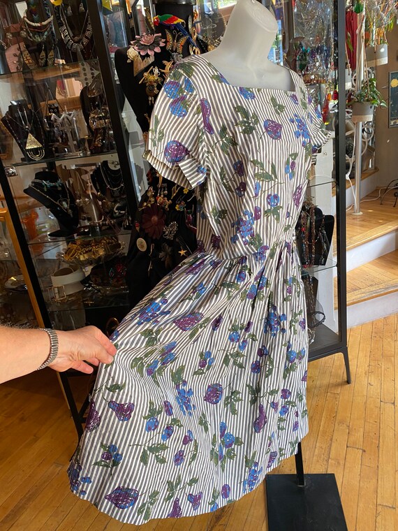 50’s Vintage Side Zip Floral Dress - image 3