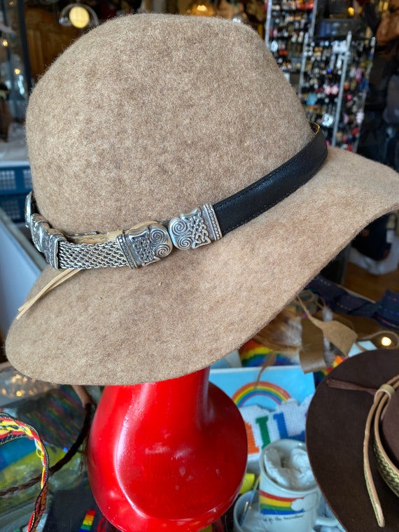 70’s Boho Southwest Brown and Black Leather with … - image 3