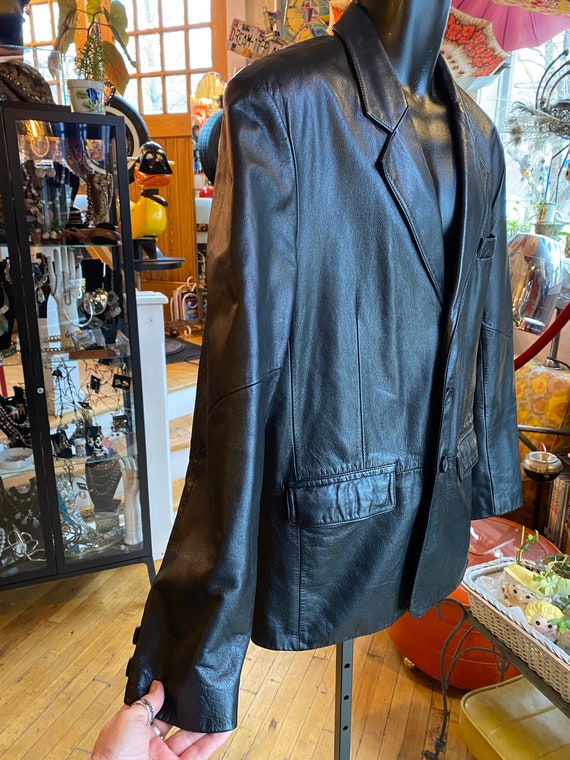 Authentic Vintage WILSONS Black Leather Jacket - image 2