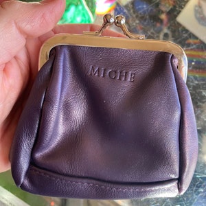 Authentic Vintage MICHE Purple Vegan Leather Coin Purse image 5