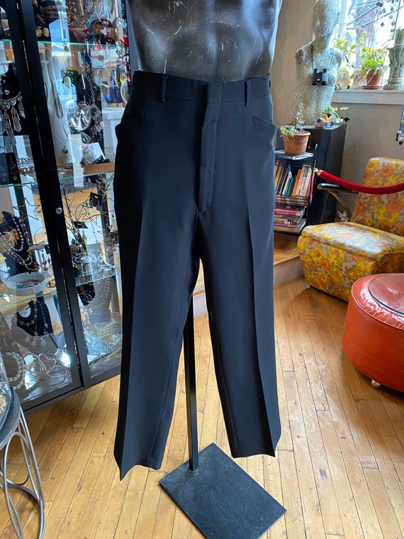 Authentic Vintage 70’s HAGGAR Black Poly Pants