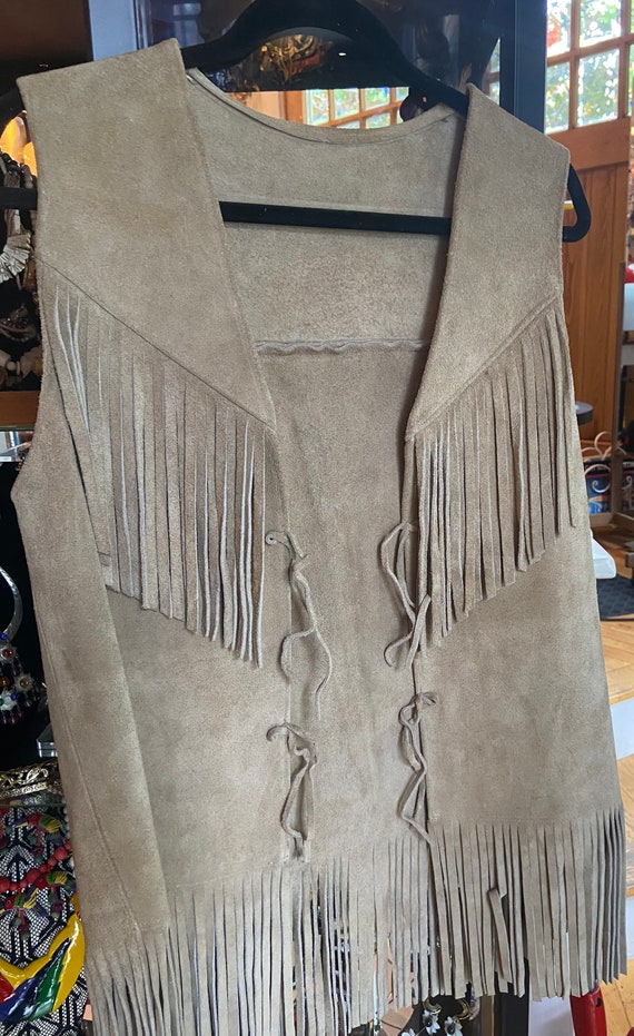 1970’s suede fringe vest hippie/festival