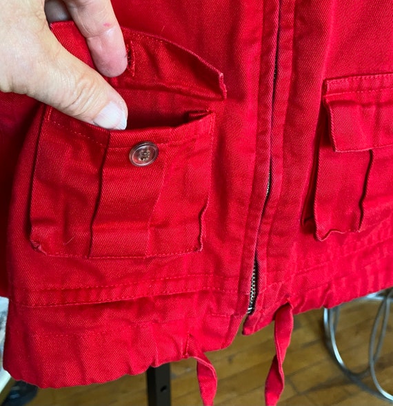 Authentic 80’s Vintage Red Cotton Jacket - image 7
