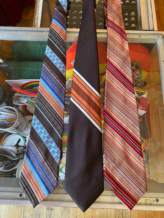 Lot of 3 Vintage 70’s Neckties