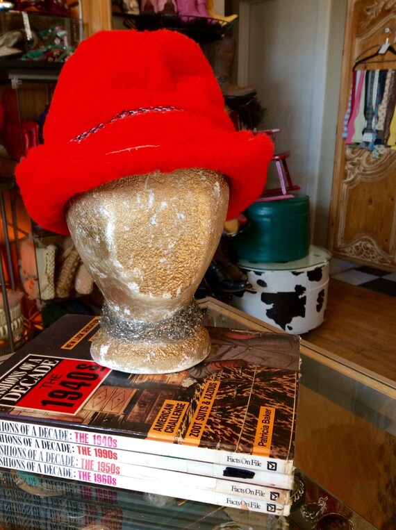 Hunters Hat With Feather and Cording 