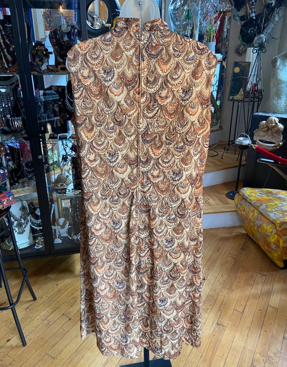 70’s Poly Paisley Shift Dress - image 3