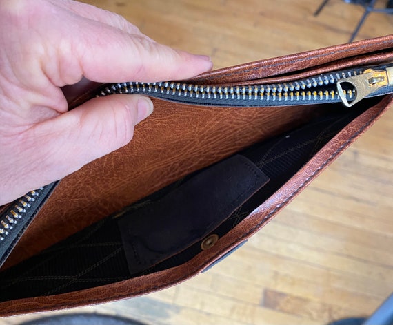 90’s Retro Vegan Brown Leather Wallet - image 10