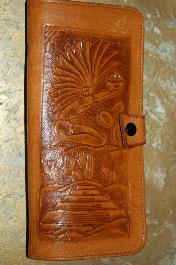 Genuine Hand-Tooled Leather Wallet - image 2