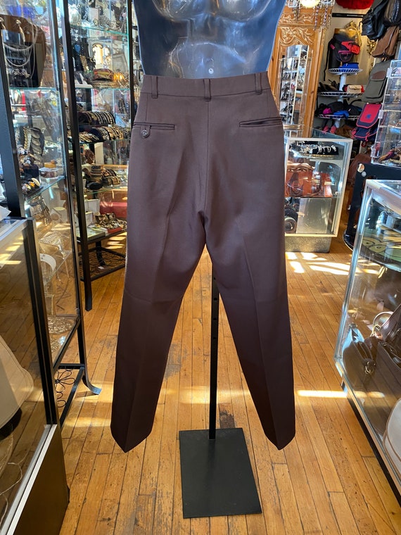 Authentic Vintage 70’s Brown Poly Pants - image 6
