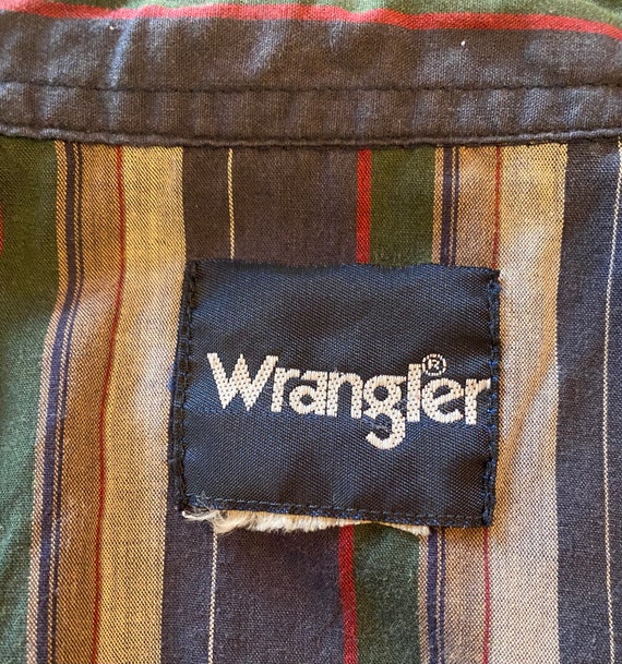 Vintage Wrangler Western Plaid Long Sleeve Snap S… - image 5