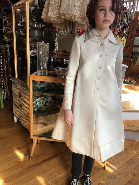 winter white coat dress